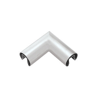 CRL Mill Aluminum 4" x 2-1/2" Oval Horizontal Corner for 1/2" or 5/8" Glass Oval Cap Railing