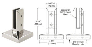 CRL Surface Mount Friction Fit Square Spigot