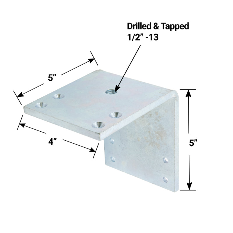 Wood Mount Steel Angle Steel 5" x 5" x 5/16" Thick
