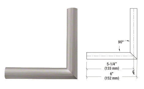 CRL Stainless Steel Wall 90 Degree Corner