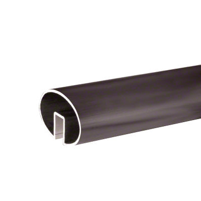 CRL 4" x 2-1/2" Oval Extruded Aluminum Cap Rail for 1/2" or 5/8” Glass