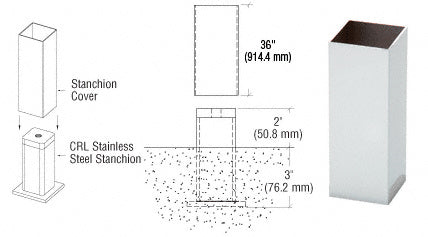 CRL 36" EGR Stanchion Cover