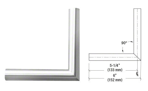 CRL Stainless Steel Wall 90 Degree Corner