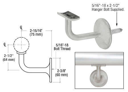 CRL Pismo Series Wall Mounted Hand Rail Bracket