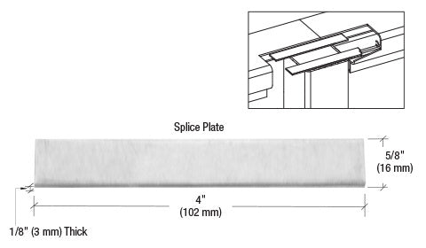 CRL Top Cap Splice Plate