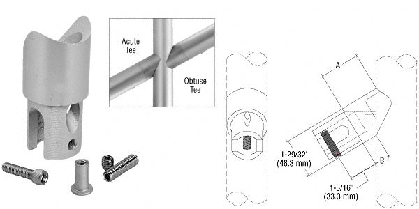CRL ACRS Obtuse 5º Angled Tee Adaptor