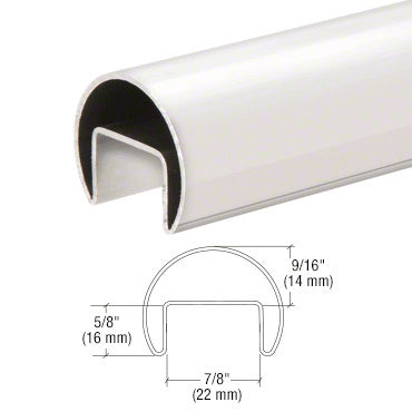 CRL 316 Stainless 1-1/2" Roll Form Cap Rail - 19'-8"