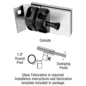 CRL 316 1.9" Round Post Mount Gate Latch