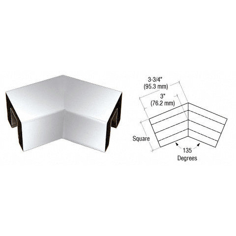 CRL Stainless 135 Degree Crisp Corner Square Cap Horizontal Corners