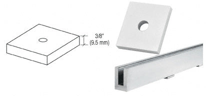 CRL Aluminum Drain Block for L68S, 9BL68, L21S, 9BL21, and L25S Base Shoes