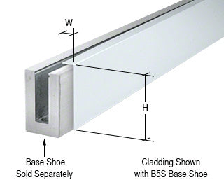 CRL 120" Cladding for B5S Series Standard Square Aluminum Base Shoe