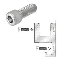 CRL-Blumcraft® Fastener 1/2"-13 x 1-1/4" Socket Head Cap Screw for RG650 Base Shoe