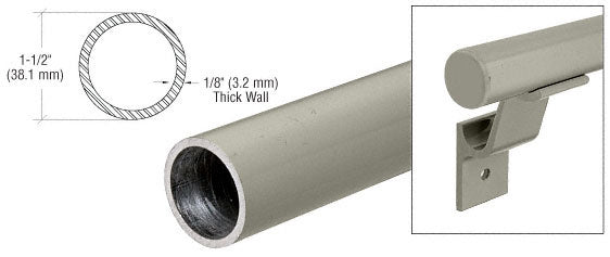 CRL Quick Connect 1-1/2" Diameter Aluminum Hand Rail
