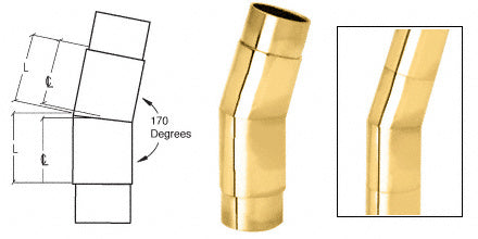 CRL Mitered Style 170 Degree Flush Angle