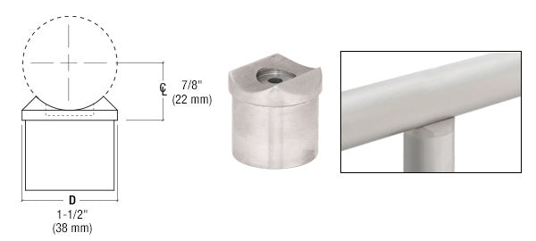 CRL Perpendicular Collar for 1-1/2" Tubing