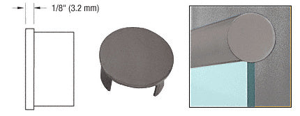 CRL Aluminum End Cap for 1.9" Cap Railing