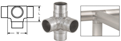 CRL Side Outlet Tee for 2" Tubing