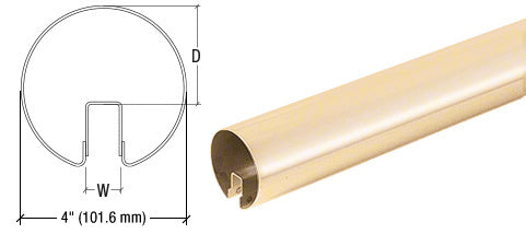 CRL 4" Premium Cap Rail for 1/2" or 5/8" Glass - 120" *DISCONTINUED*