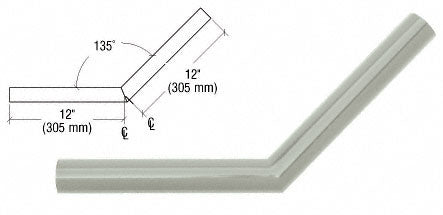 CRL Quick Connect 135º Corner for 1-1/2" Diameter Tubing