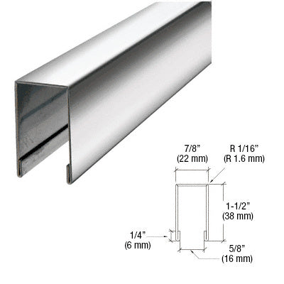CRL Stainless 120" Crisp Corner Flat Top U-Channel Cap Railing