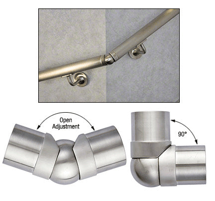 CRL Stainless Adjustable Corner for 2" Tubing