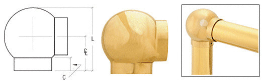 CRL 3-5/16" Ball Type Elbow for 2" Tubing