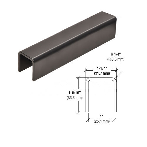 CRL 11 Gauge Cap Rail for 3/4" Monolithic Tempered Glass - 120"