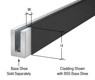 CRL 120" Cladding for B5S Series Standard Square Aluminum Base Shoe