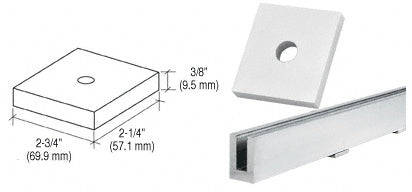 CRL Aluminum Drain Block for B7S Base Shoe - 10/Pk