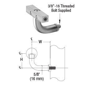 CRL-Blumcraft® Imperial Series Post Mounted Hand Rail Bracket