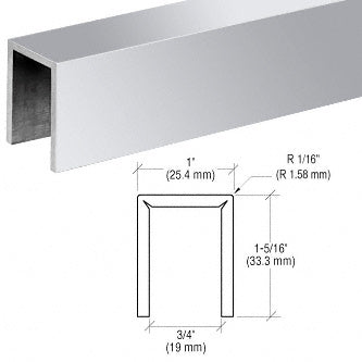 CRL 316 Stainless Crisp Corner 11 Gauge Cap Railing