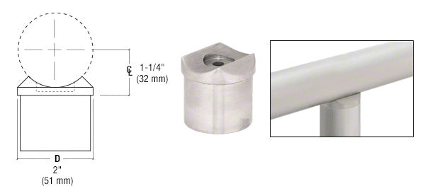 CRL Perpendicular Collar for 2" Tubing
