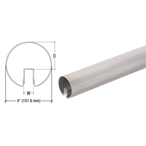 CRL Stainless 4" Premium Cap Rail for 1/2" or 5/8" Glass - 168" *DISCONTINUED*