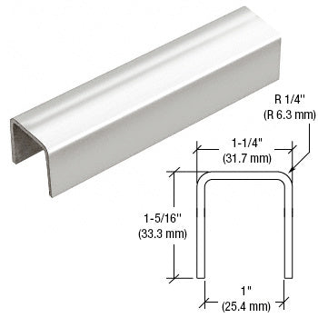 CRL 11 Gauge Cap Rail for 3/4" Monolithic Tempered Glass - 120"