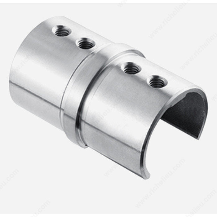 Round Top Rail Connector 180° Horizontal