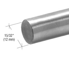 CRL 15/32" Diameter Stainless Steel Bar 236-1/4"