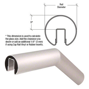 CRL Stainless 32 Degree Upper Incline Corner for 3-1/2" Diameter Railing