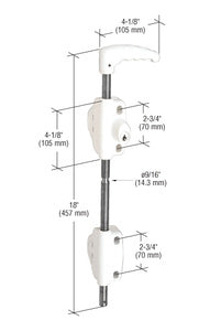 CRL 18" Drop Bolt with Keyed Lock