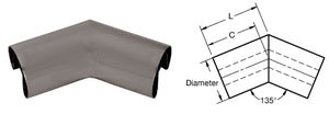 CRL 1.9" Diameter Horizontal Corner for 1/2" or 5/8" Glass Cap Railing