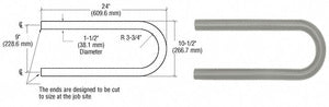 CRL Quick Connect Looped Hand Rail Return for 1-1/2" Diameter Tubing