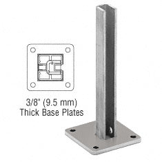 CRL Steel Surface Mount Stanchion for up to 72" Barrier End Post