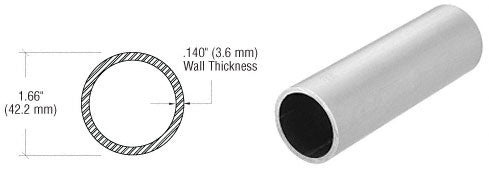 CRL Brushed Stainless 1-1/4" Schedule 40 Pipe Rail Tubing - 240"