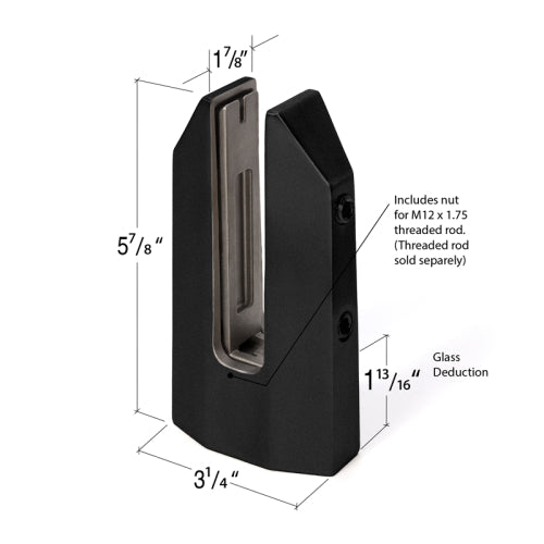Frameless Fence Clamps Tilt Lock Adjustable Surface Mount For 1/2" - 11/16" Glass
