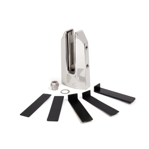 Frameless Fence Clamps Tilt Lock Adjustable Surface Mount For 1/2" - 11/16" Glass