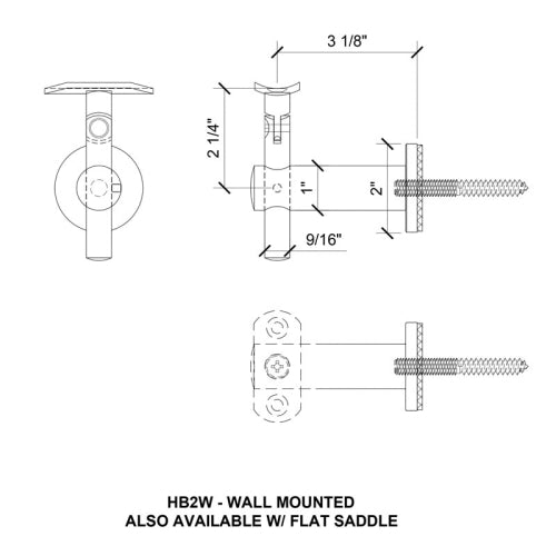 Elysian Series Brackets for Glass, Post and Wall Mounted Handrails