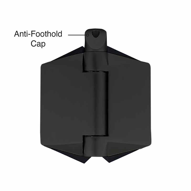 Polaris 120 Series Gate Hinge 180 Degree Glass To Glass For 3/8" To 1/2" Glass
