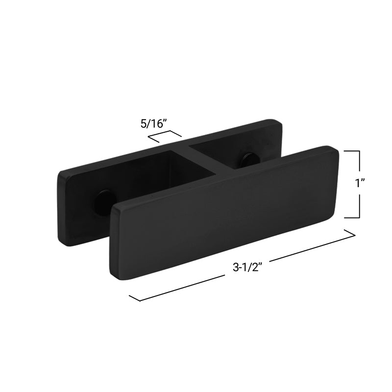 Stabilizing Glass Clamp 180 Degree Glass-To-Glass 11/16"-13/16" Glass