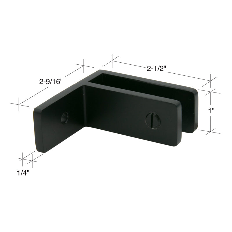 Stabilizing Glass Clamp Wall Mount 1/2"-9/16" Glass
