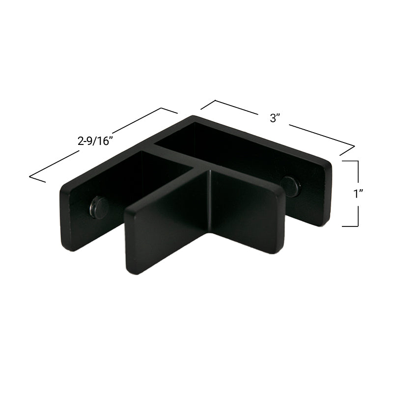 Stabilizing Glass Clamp 90 Degree Glass-To-Glass 11/16"-13/16" Glass