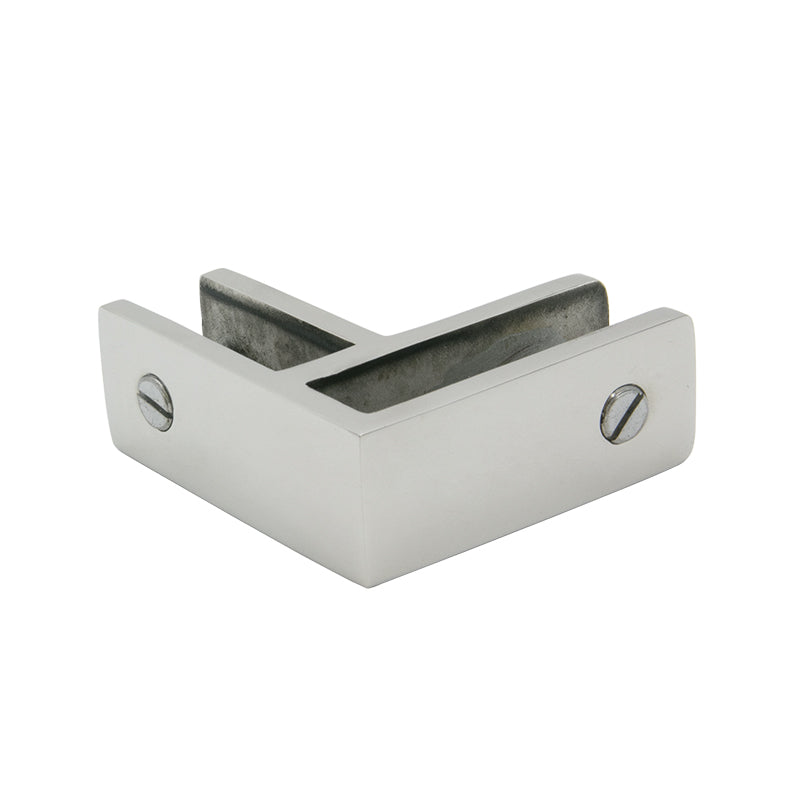 Stabilizing Glass Clamp 90 Degree Glass-To-Glass 1/2"-9/16" Glass